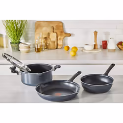 Tefal Day by Day On 24 cm Frying Pan, Non Stick, Aluminium, Black, All hobs Compatible excluding Induction, B56404AZ