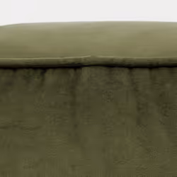 icon Milano Velvet Bean Bag Pouffe, Olive Green, Large Pouffe Footstool with Filling Included, Footrest, Bedroom, Living Room, Living Room Furniture
