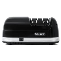 Salter 728 BKXR Electric Knife Sharpener - Two Stage Sharpening, Diamond Coating, Kitchen Knife & Blade Sharpener, Alternative Whetstone Tool, Safety