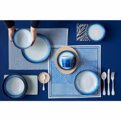 Denby - Blue Haze Cereal Bowls Set of 4 - Dishwasher Microwave Safe Crockery - Ceramic Stoneware Tableware