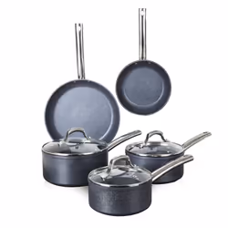 Tower T800031 TruStone Induction Pot and Pan Set, Non Stick, Easy to Clean, Violet Black, 5 Piece, 16/18/20 cm Saucepans, 20/ ...