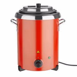 Buffalo Red Soup Kettle with Handles 57L / 348X255mm Stainless Steel Electric