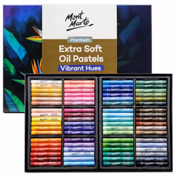 MONT MARTE Extra Soft Oil Pastels 72pc, Assorted Bright Colors, Vibrant and Buttery, Versatile Art Pastels for Blending, Laye ...
