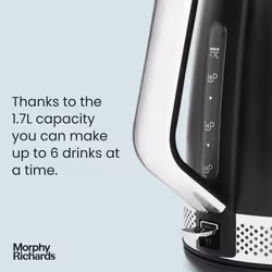 Morphy Richards Illumination 1.7L Jug Kettle, Rapid Boil, Boil Dry Protection, Pull off Lid, Limescale Filter, Easy View Window, 360 Cordless Base,