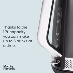 Morphy Richards Illumination 1.7L Jug Kettle, Rapid Boil, Boil Dry Protection, Pull off Lid, Limescale Filter, Easy View Window, 360 Cordless Base,
