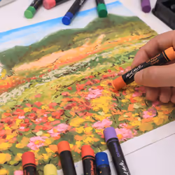 MONT MARTE Oil Pastels Signature 120pc, 120 Assorted Colors, Vibrant Oil Pastel Set, Great Blending and Layering, Ideal for Art, Craft, Coloring and