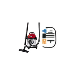 Einhell TC-VC 1812 S Wet And Dry Vacuum Cleaner With Blow Function - 1250W, 12L Stainless Steel Tank, 2.5m Hose, Accessories - Wet-Dry Vacuum For Car,