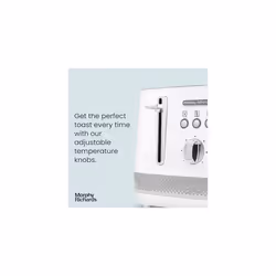 Morphy Richards Illumination 4 Slice Toaster, 7 Toast Settings, Browning Controls, Variable Width Slots, Auto Pop-up, Removeable Crumb Tray, Cord