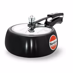 Hawkins Contura Black 3.5 Litre Pressure Cooker, Hard Anodised Cooker, Handi Cooker, Black (CB35)