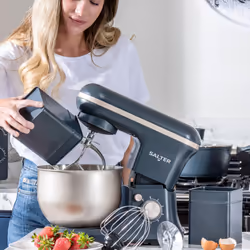 Salter Marino Baking Stand Mixer - 6 Speed Kitchen Mixer With Pulse, 5L Stainless Steel Mixing Bowl, Removable Splash Guard, Whisk, Dough and Beater