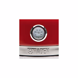 Haden Jersey Red Kettle - 1.5L Temperature Gauge & indicator Light - Electric 3000w Rapid Boil Auto Shut-off, Boil-dry Protection, Stainless Steel