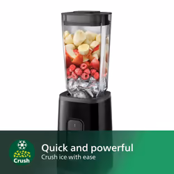 Philips Daily Collection Mini Blender and Smoothie Maker, 350W, 1L Jug, On-the-go Tumbler, Dishwasher Safe, Recipe App, 2 Speeds, Ice Crush, Quick