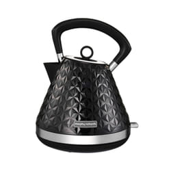 Morphy Richards Vector Pyramid Kettle, 1.5L 3kW Rapid Boil, Anti Limescale Filter, Boil Dry Protection, Water Window, Pull Ring Removeable Lid, 360