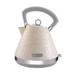 Morphy Richards Vector Pyramid Kettle, 1.5L, 3kW Rapid Boil, Anti Limescale Filter, Boil Dry Protection, Water Window, Pull R ...