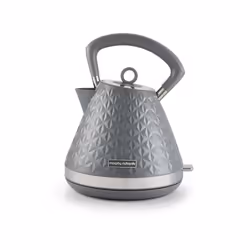 Morphy Richards Vector Pyramid Kettle, 1.5L 3kW Rapid Boil, Anti Limescale Filter, Boil Dry Protection, Water Window, Pull Ri ...