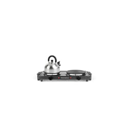 Progress EK4399P Electric Twin Hot Plate Dual Temperature Controls,Portable Hob Rings,Easy Grip Carry Handles, Non-Slip Tabletop & Outdoor BBQ