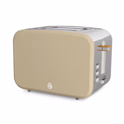 Swan ST14610OAT Nordic 2 Slice Toaster with 6 Browning Levels, Defrost/Reheat/Cancel, Removable Crumb Tray, Cord Storage, 900 ...