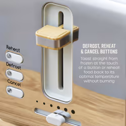 Swan ST14610OAT Nordic 2 Slice Toaster with 6 Browning Levels, Defrost/Reheat/Cancel, Removable Crumb Tray, Cord Storage, 900W, Oatmeal