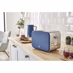 Swan ST14610BLUN Nordic 2 Slice Toaster with Defost,Reheat,Cancel Functions, Cord Storage, 900W, Blue