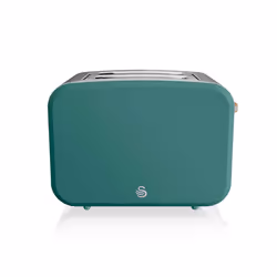 Swan ST14610GREN Nordic 2-Slice Toaster with Defrost/Reheat/Cancel Functions, Cord Storage, 900W, Green