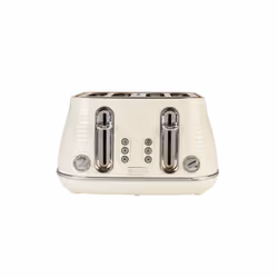 Haden Devon Cream 4 Slice Toaster - 6 Browning Settings, 4 Slice Toaster with Wide Slots, Toaster 4 Slice with Defrost, Rehea ...