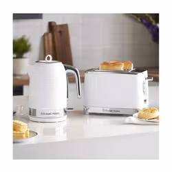 Russell Hobbs Inspire 2 Slice Toaster (Extra wide slots, High lift feature, 6 Browning levels, Frozen/Cancel/Reheat function with Blue LED