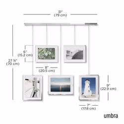 Umbra Photo Frames, Chrome, Normal, 5 Frames