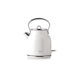 Haden Heritage White Kettle ? 1.7L Stylish Retro Stainless Steel Kettle with Rapid Boil Technology, Cordless Design, Perfect for Tea, Coffee, and