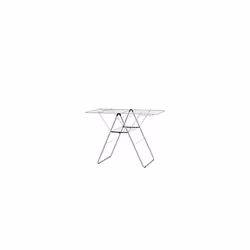 Brabantia HangOn Laundry Drying Rack (20m / Metallic Grey) Compact, Foldaway, Adjustable Indoor Stainless Steel Clothes Horse