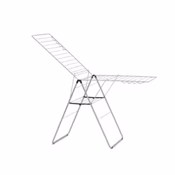 Brabantia HangOn Laundry Drying Rack (25m / Metallic Grey) Compact, Foldaway, Adjustable Indoor Stainless Steel Clothes Horse