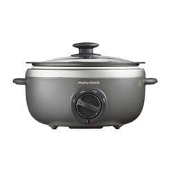 Morphy Richards 460022 Slow Cooker, Aluminium, 160 W, 3.5 liters, Titanium