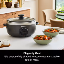Morphy Richards 460022 Slow Cooker, Aluminium, 160 W, 3.5 liters, Titanium