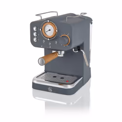 Swan SK22110GRYN Nordic Espresso Coffee Machine with Milk Frother, Steam Pressure Control, 1.2L Detachable Water Tank, 1100W, ...