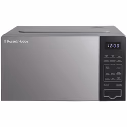 Russell Hobbs Touch Control Digital Solo Microwave 20L 800W in Silver with 10 Power Levels, 6 Auto Cook Menus, Defrost Contro ...