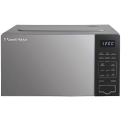Russell Hobbs Touch Control Digital Solo Microwave 20L 800W in Silver with 10 Power Levels, 6 Auto Cook Menus, Defrost Control, Clock & Timer