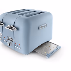De'Longhi Argento Flora CT04.AZ 4 Slice Toaster - Agave Blue