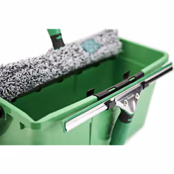 UNGER Window Cleaning Kit PRO Set - Power Washer Sleeve, ErgoTec Squeegee, Bucket 12L, Liquid Glass Cleaner 1L, Safety Glass Scraper, Microfibre Cloth
