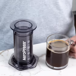 AeroPress Clear Coffee Press ? 3 In 1 Brew Method Combines French Press, Pourover, Espresso, Full Bodied Coffee Without Grit or Bitterness, Small