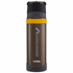 Thermos - Charcoal Ultimate Flask (500ml), Reusable Insulated Stainless Steel Thermal Coffee Cup for Hot or Cold Drinks, Vacu ...