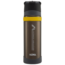 Thermos - Charcoal Ultimate Flask (500ml), Reusable Insulated Stainless Steel Thermal Coffee Cup for Hot or Cold Drinks, Vacuum Sealed Water Flask