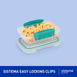 Sistema KLIP IT Food Storage Containers | Airtight & Stackable Meal Prep Containers with Lids | School Lunch Boxes & Snack Boxes | BPA-Free | 18 Count