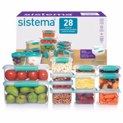 Sistema KLIP IT Food Storage Containers | Airtight & Stackable Meal Prep Containers with Lids | School Lunch Boxes & Snack Bo ...