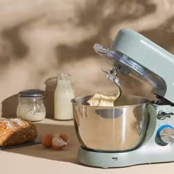 Progress EK5234PTEAL Go Bake Stand Mixer- Large Electric Whisk with 4L Stainless Steel Bowl, 8 Speeds and Pulse Function, Mixing Beater, Dough Hook,