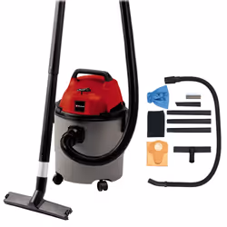 Einhell TC-VC 1815 wet & dry vaccum cleaner (1250 W, 180 mbar, robust 15-liter plastic tank, blow connection, 4 castors, acce ...