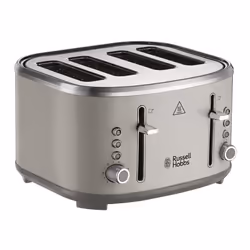 Russell Hobbs Toaster 4 Slice (Independent & Extra wide slots, 6 Browning levels, Frozen, cancel & reheat features with blue ...