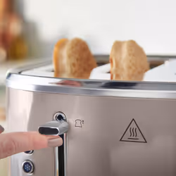 Russell Hobbs Toaster 4 Slice (Independent & Extra wide slots, 6 Browning levels, Frozen, cancel & reheat features with blue indicator light,