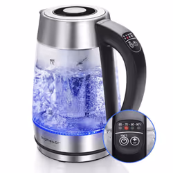 Aigostar Electric Glass Kettle with Variable Temperature, Keep-Warm, Detachable Tea Filter Infuser, Auto Shut-Off & Boil-Dry ...