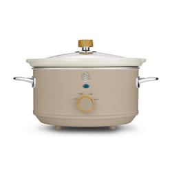 Swan SF17021OAT Nordic Slow Cooker with 3 Temperature Settings, Removable Dishwasher Safe Ceramic Pot and Glass Lid, 3.5L, Oatmeal