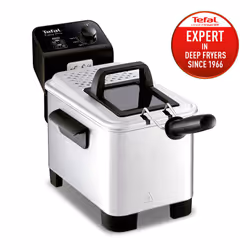 Tefal Deep Fryer Easy Pro, Stainless Steel, 3L capacity, 1.2kg, 4 Portions, 2100W, Semi Pro, Kitchen Fryer, Compact, Chips, Easy Cleaning, FR333040