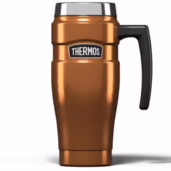 Thermos Stainless King Copper Travel Mug (470ml), Reusable Insulated Stainless Steel Coffee Cup for Hot or Cold Drinks, Vacuu ...